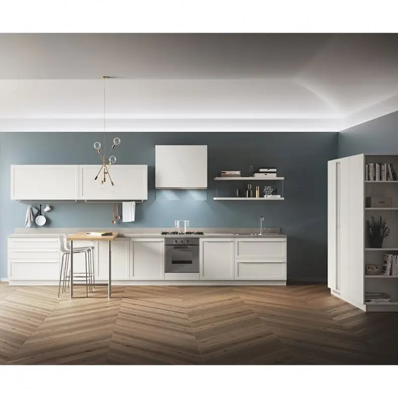 European Modern Wood Metallic Kitchen Furniture Pvc Bath Cabinets Cabinet