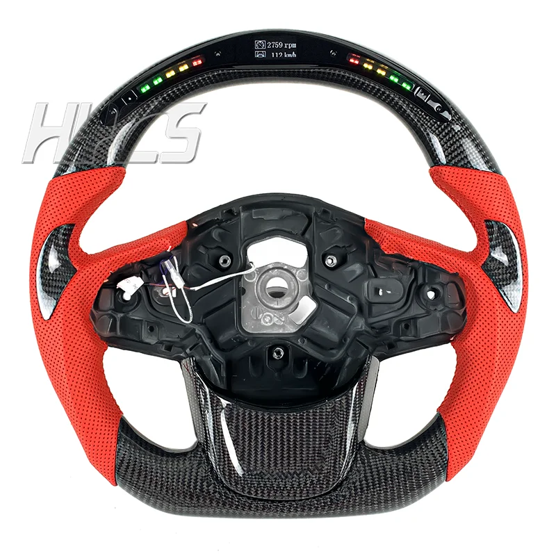 Car Interior Accessories LED Carbon Fiber Steering Wheel For Toyota Supra A90 MK5 2019 2020 2021 A90 GR