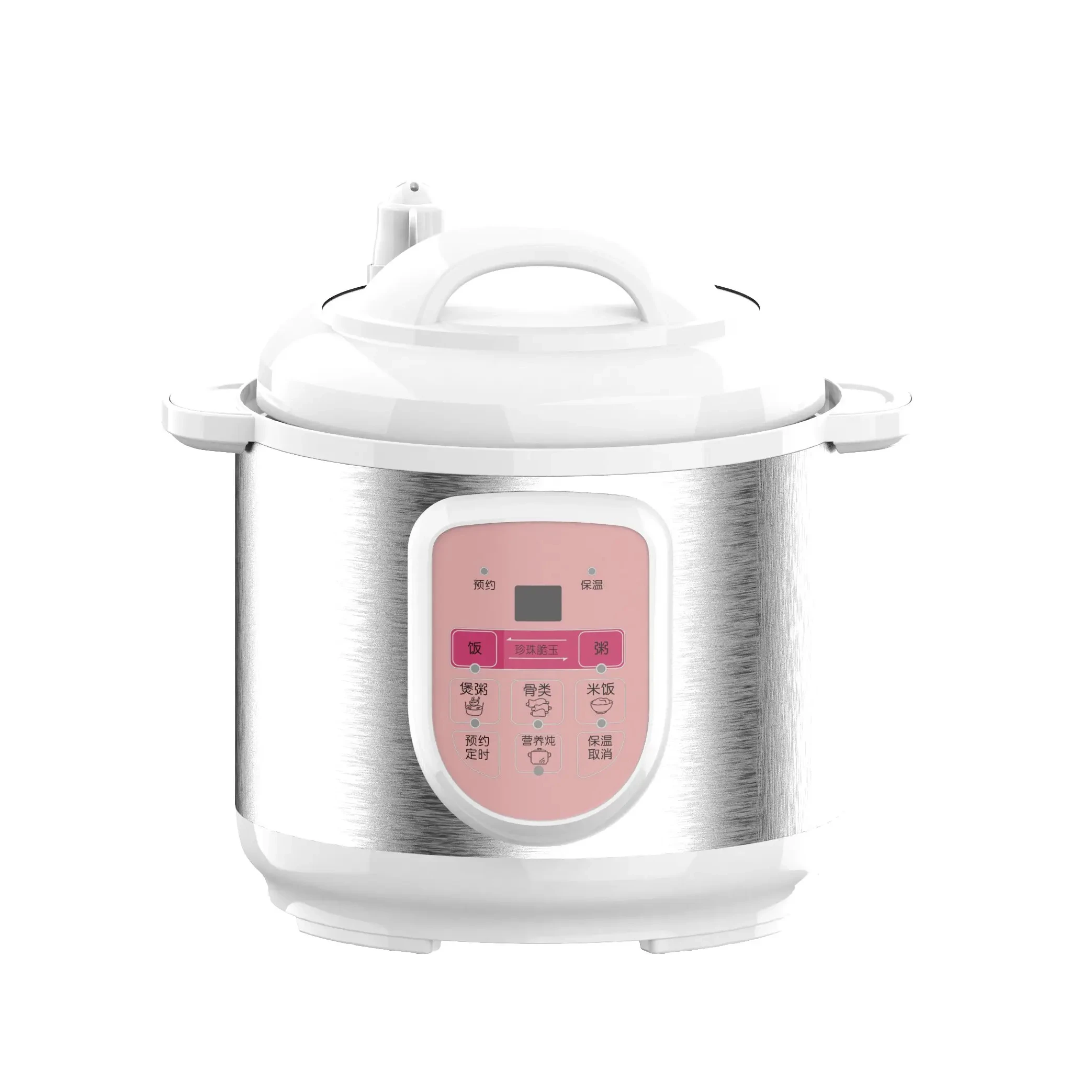 Multifunctional Pressure Cooker Electric Pressure Cooker Metal PTFE 100V 30-70ka Commercial Multi 3 in 1 White Stainless Steel