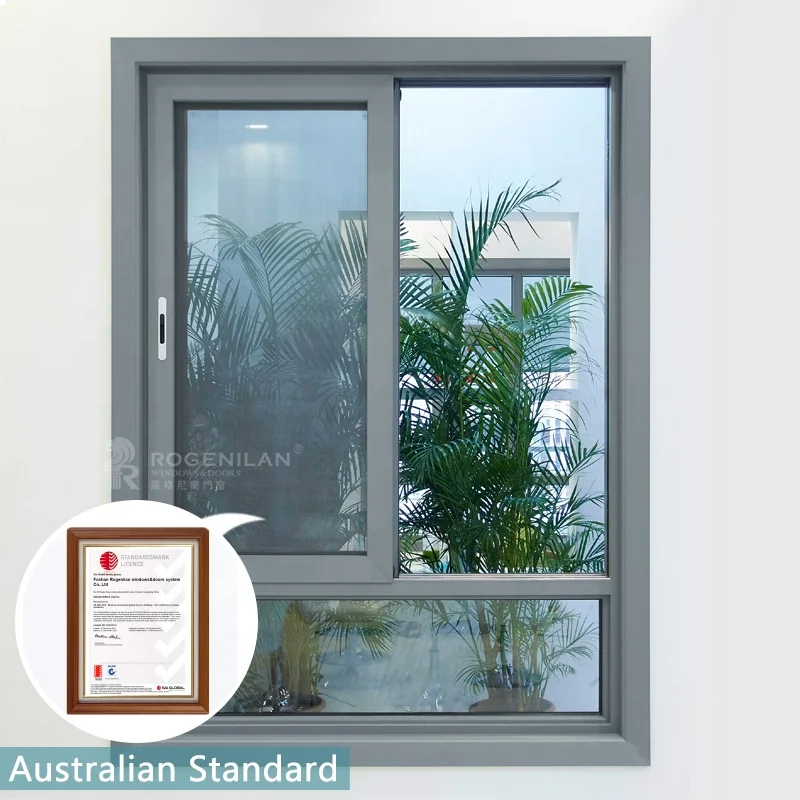 Австралийское окно для туалета, алюминиевое стекло, раздвижное окно