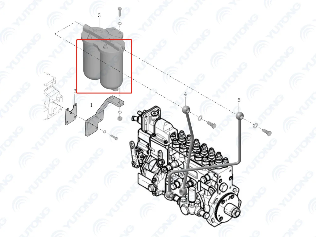 zk6129h yutong bus parts 1000-00524 oil filter 1101-01017 diesel filter 1104-00400 fuel filter