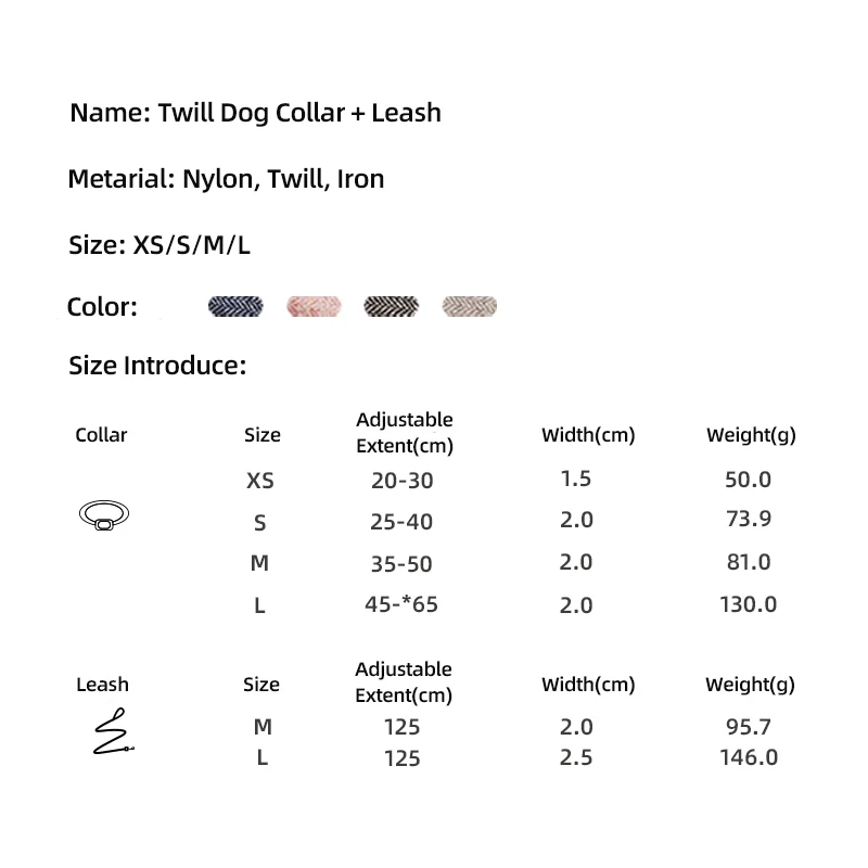 Wholesale Fashion Durable Gold Rose Twill Fabric Pet Dog Leash Lead Collar Set for Walking Running