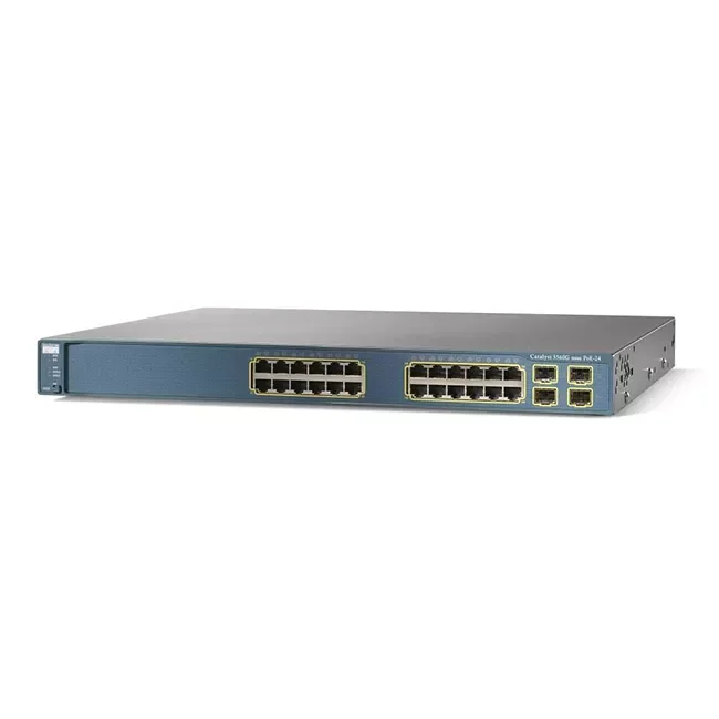 New arrived switch 3560V2 24 Port 10/100 + 2 SFP + IPB Image + DC Power WS-C3560V2-24TS-SD