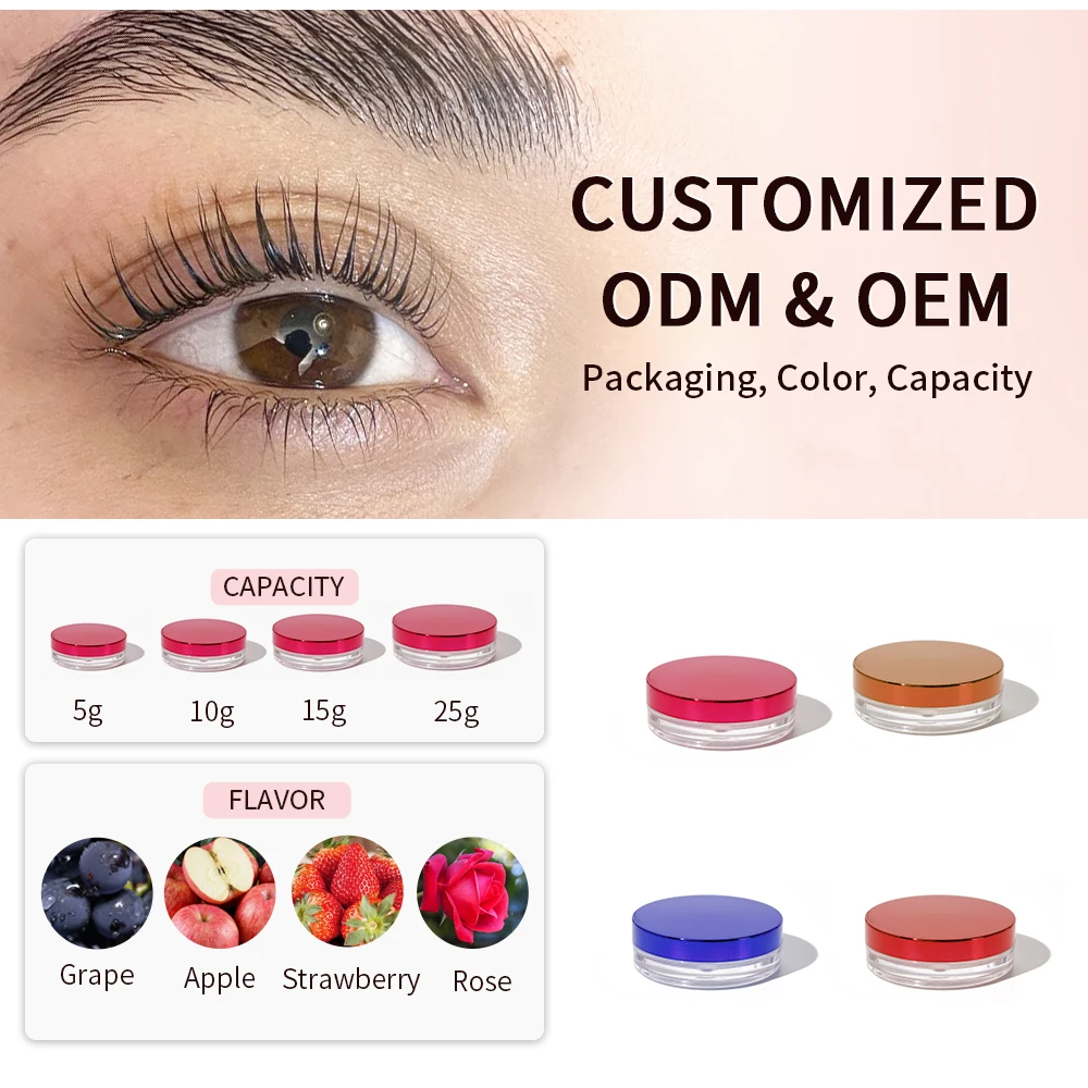 2023 NEW Customization Logo korean fruit elastic perm lamination lifting kit without eyelash brow lash lift glue balm