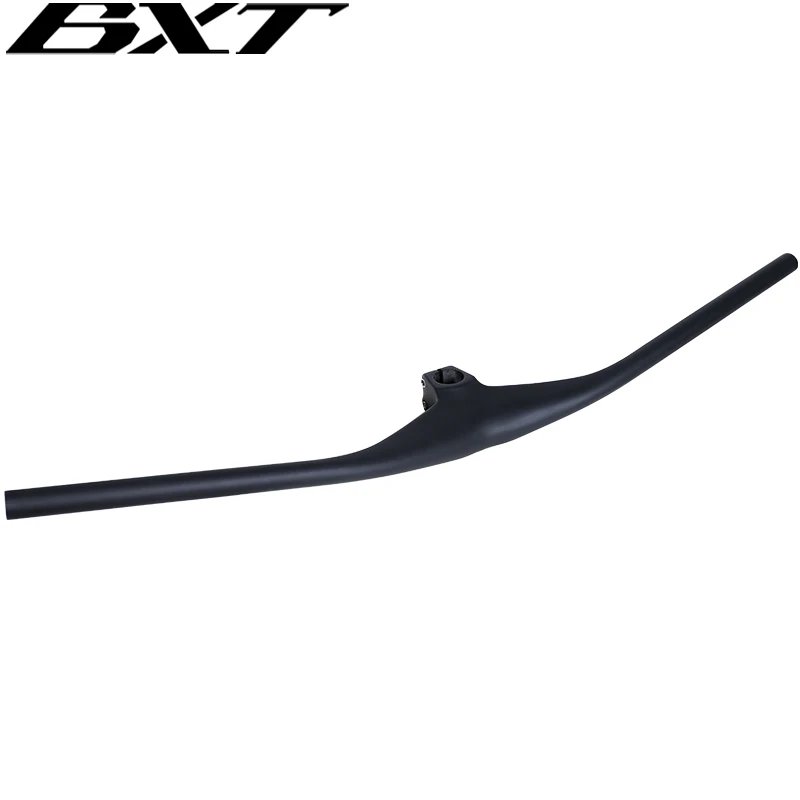BXT Carbon Handlebar MTB 800mm length Integrated Mountain H/bar Chinese OEM Factory Sale Integrated Bike Bars Stem Carbon Fiber