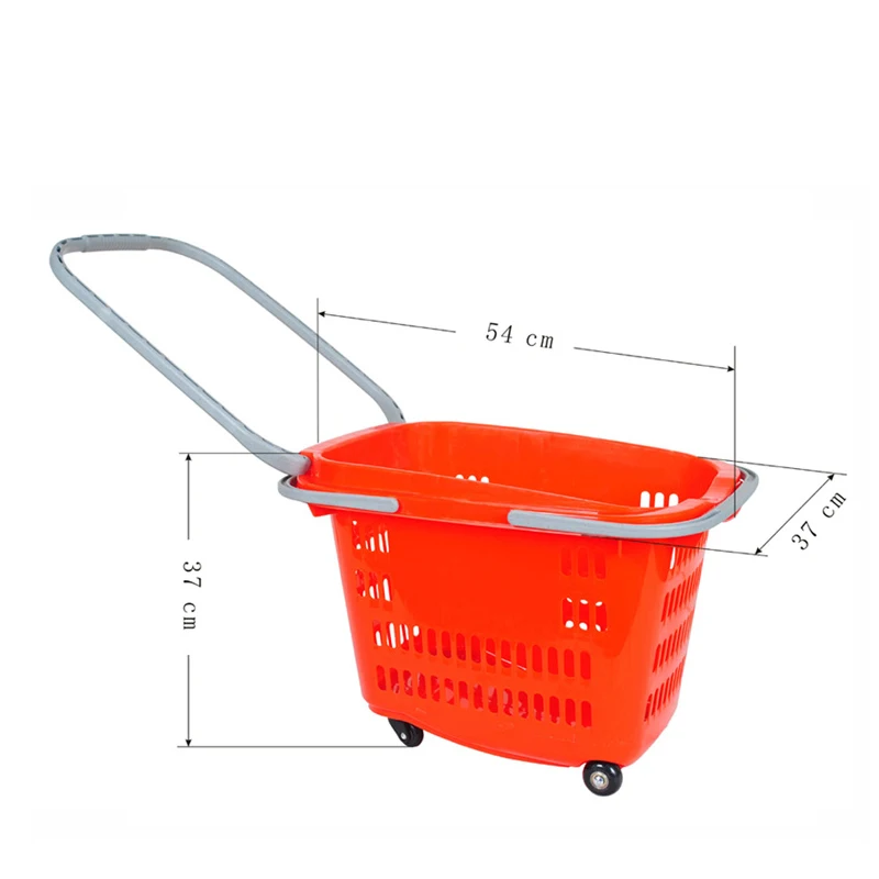 Rolling Mesh Basket Shopping Trolley for Grocery Store