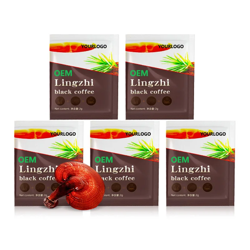 OEM Lingzhi Black Coffee Reishi Black Coffee Solid Drink Fresh Premium Reishi Mushrooms