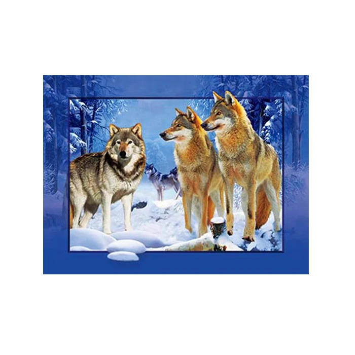 Wolf 5D pictures lenticular printing 5D pictures of animals for decoration