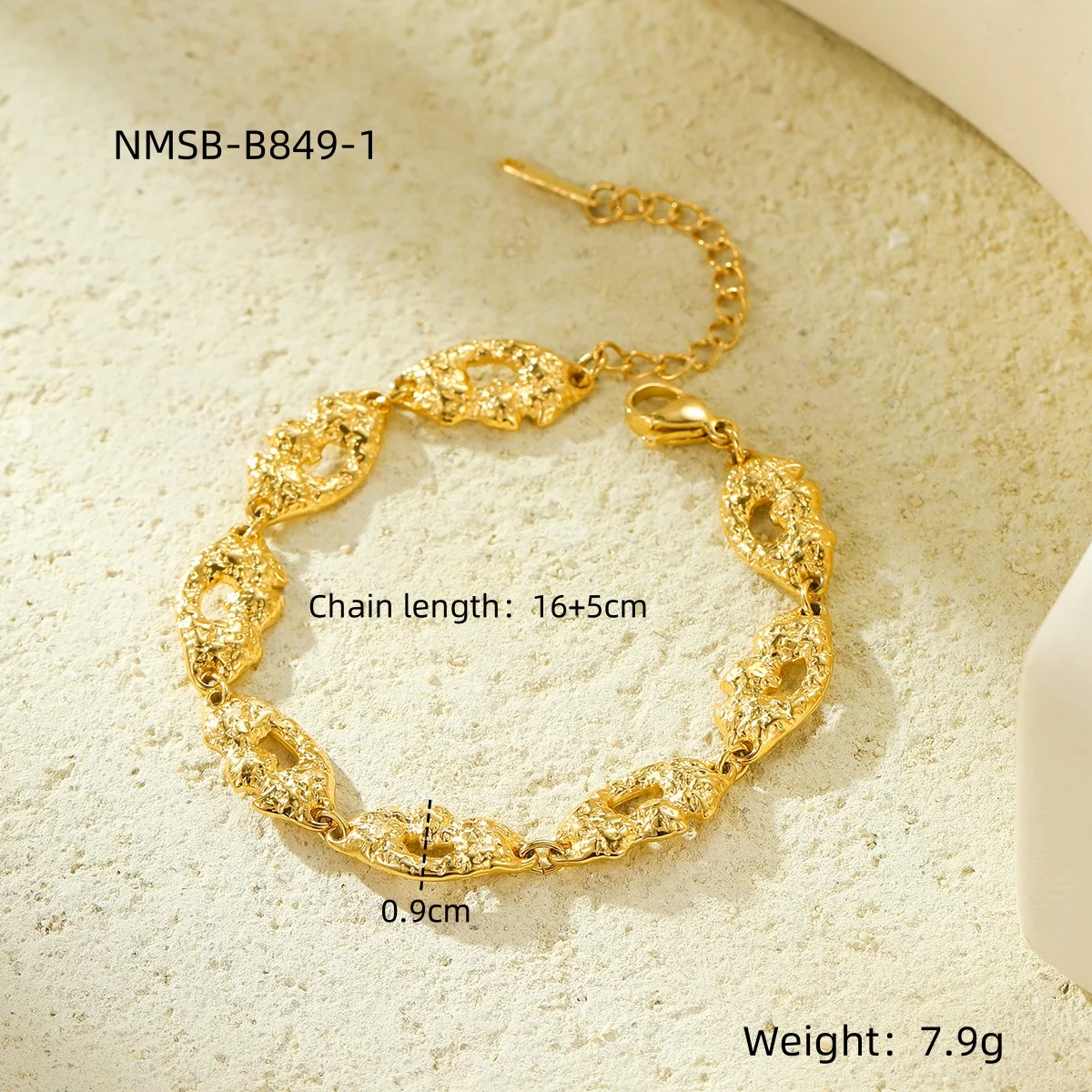 Women Gift Zircon Beaded Chain Bracelet Set Punk Stack Fashion Hand Jewelry