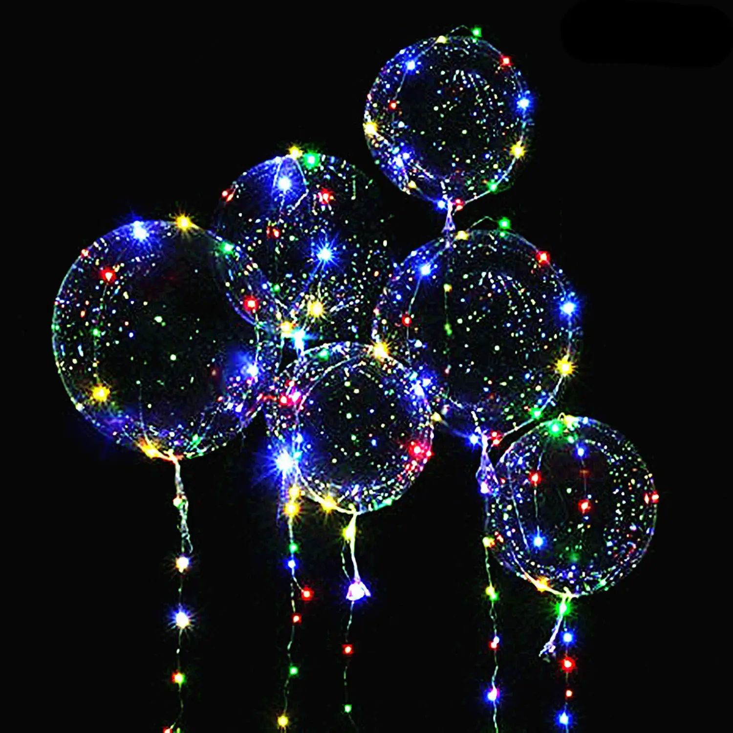 LED BoBo Balloons 3 Levels Flashing LED String Lights Helium Balloons Christmas Wedding Birthday Party Decorations