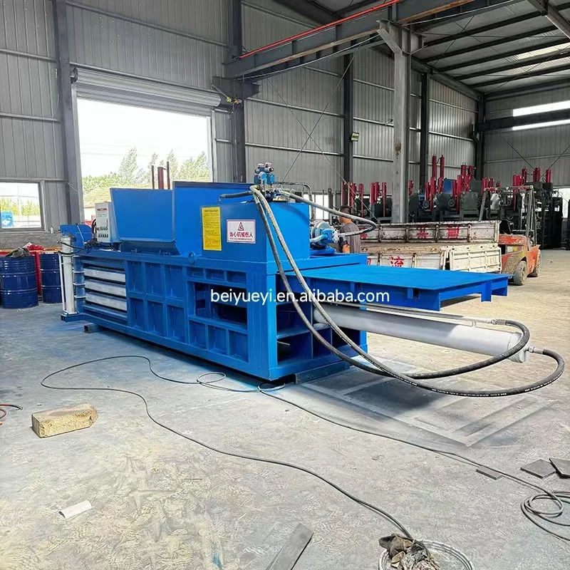 Hydraulic Fully automatic side turn out scrap metal iron tire aluminum cans steel pressing baler machine