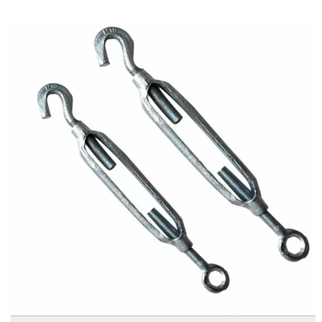 China supply wire rope chain stainless steel swageless terminal turnbuckle shade sail accessories hook M6 M8 turnbuckle