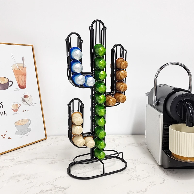 Кактус креативная подставка для кофейных капсул может вместить 46 Nespresso Кухонное офисное настольное хранилище