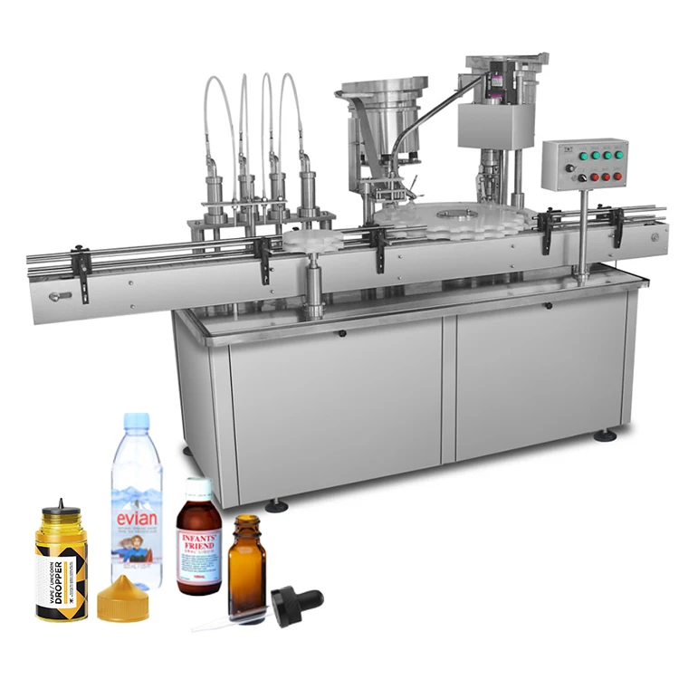 Shanghai High Speed Essential Oil Medical Reagents Dropper Bottle Filling Dosing Machinery