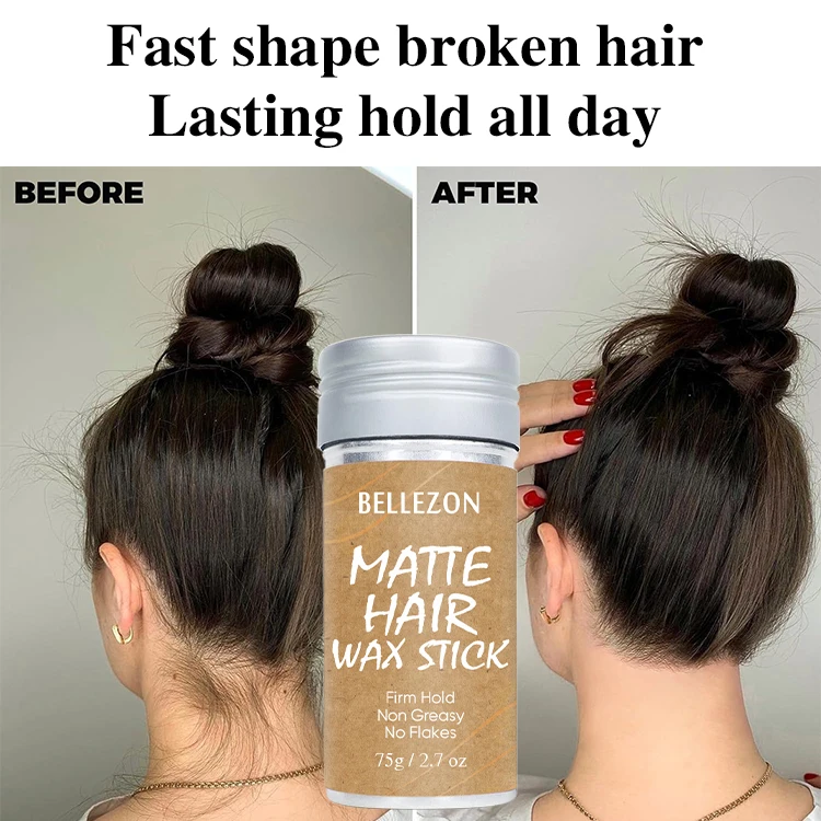 Matte Strong Hold Smooth Curly Hair Wax Stick Hair Pomade Matte Styling Hair Wax