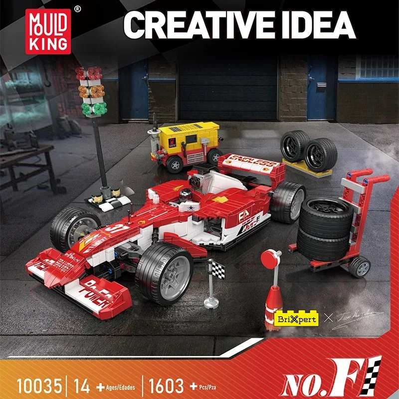 Mould King 10035 DIY Red F1 Sport Car Model Cars Building Blocks Model Car Building Blocks Sets Toy Build Blocks For Boys