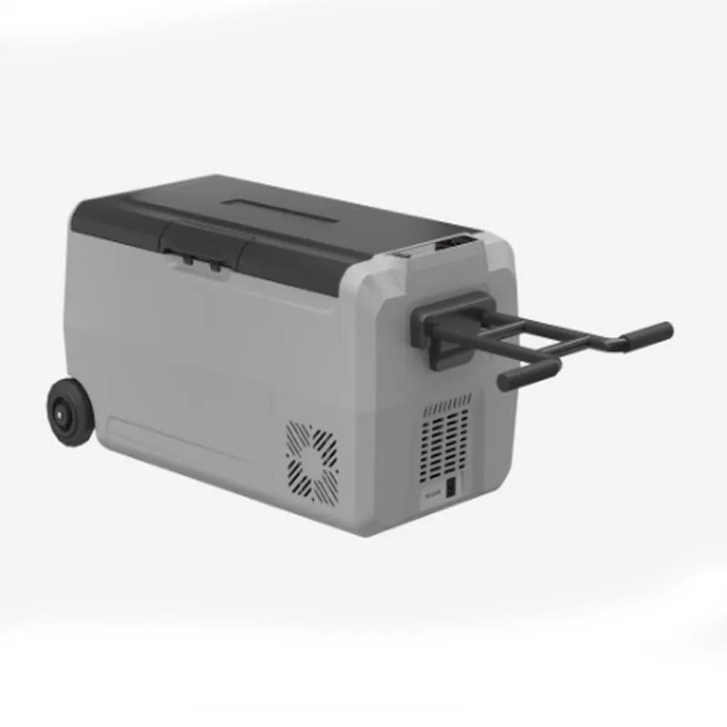 Battery powered solar fridge 36L with wheels camping freezer car cooler