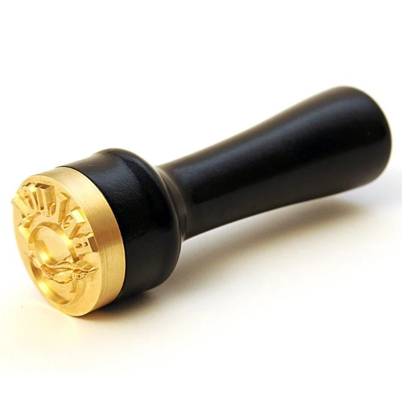 Custom Wood Handle Branding Logo Engraved Ice Stamp Seal