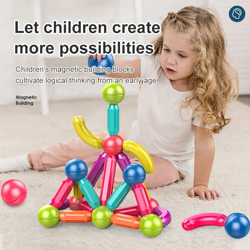 Children Toys Magnetic Stick Educational Toys Early Childhood Education Intelligence Variable Shape Assembling Magnetic Blocks
