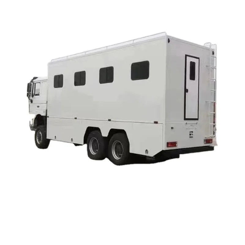 SHACMAN 4x4 6x6 AWD Off Road Trucks Mobile Camping Truck Personal Outdoor Restaurant Dining Room Vehicle Desert Sightseeing Bus