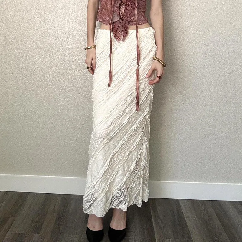 FS14011D summer women 2024 sexy lace skirts