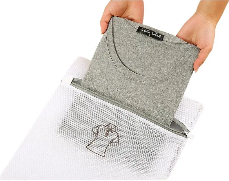 Embroidery Thickened Double Layer Bra Underwear Washing Bag Washing Mesh Bag Fabric Iron Free Opp Bag 100% Polyester Square