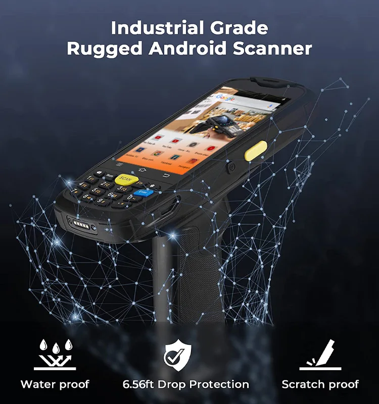 Warehouse inventory control machine tracking 1d laser scan barcode rugged Android Pda thermal 2 handheld computer scanner PDA