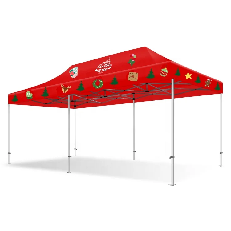 Large 4x8m Folding Gazebos Hexagonal Aluminum Canopy for Outdoor Christmas Party Event Tents