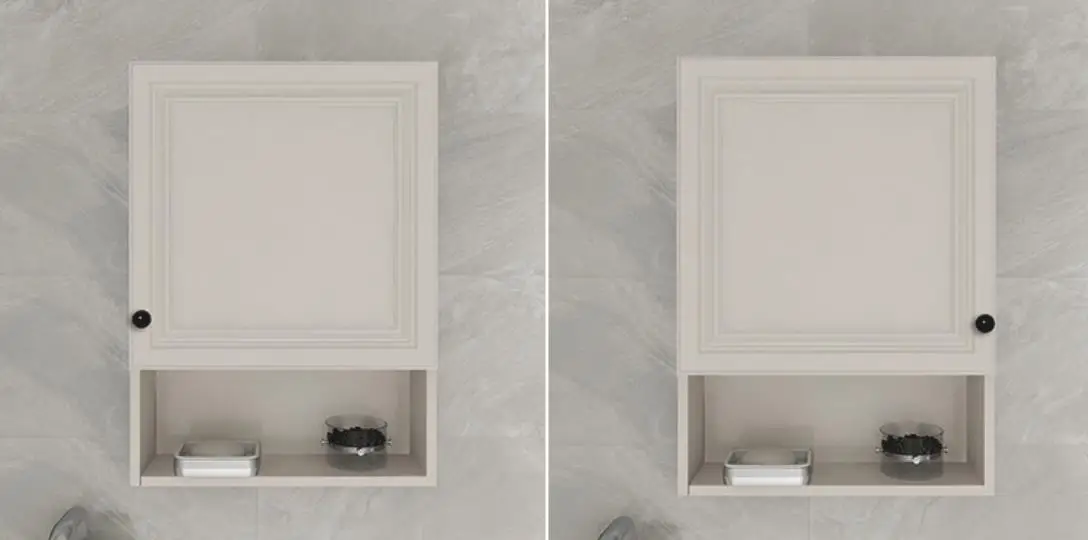 Custom design  Wall Mounted Bathroom Cabinet Bathroom Shelf Organizer Wall Hanging Adjustable height Wood Bathroom Cabinet