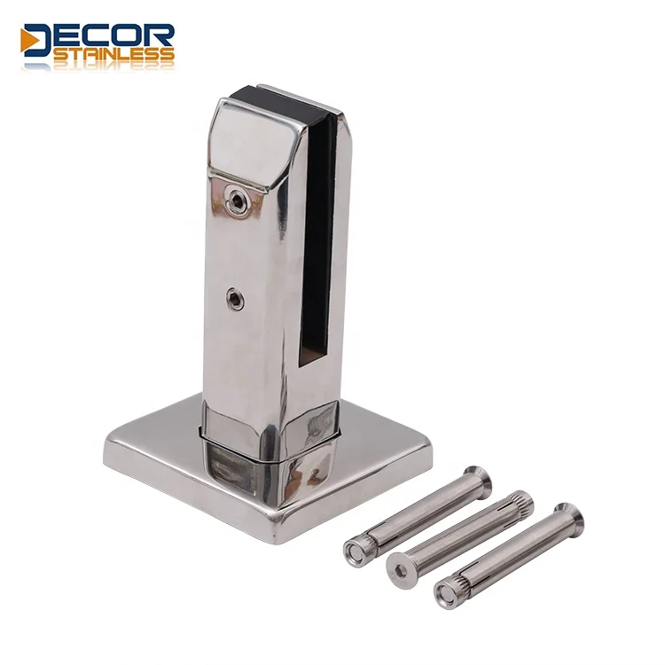 Stainless Steel Railing Casting Service Pool Fence Glass Clamp Square Wall Mounted Clamp Clip Bracket Holder