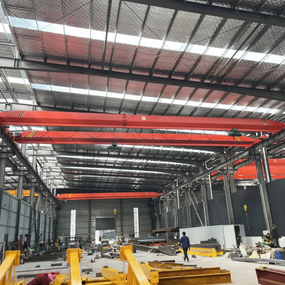 Suspension electric single beam workshop grab bucket bridge overhead crane and hoist 10 t