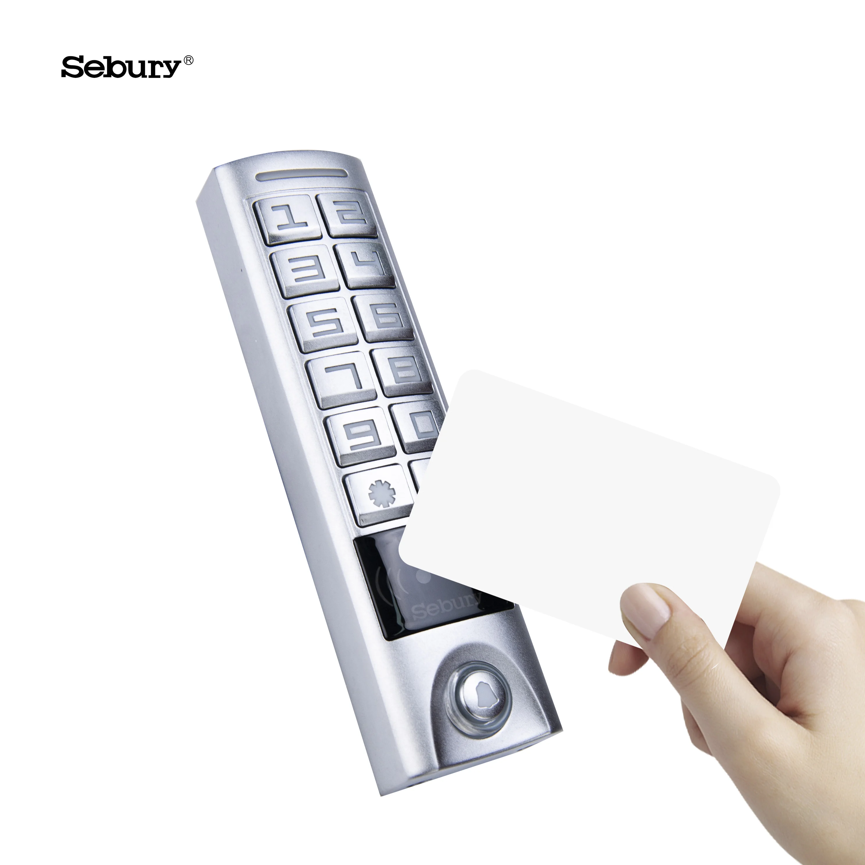 Sebury Customizable Waterproof Outdoor Metal Keypad Door NFC Reader RFID Access Control System