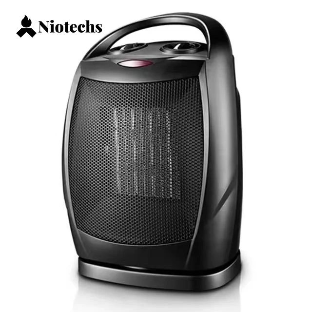 Portable Electric Space Heater with Thermostat, 1500W/750W Safe and Quiet Ceramic Heater Fan for Indoor Office Desk Use PTC-905