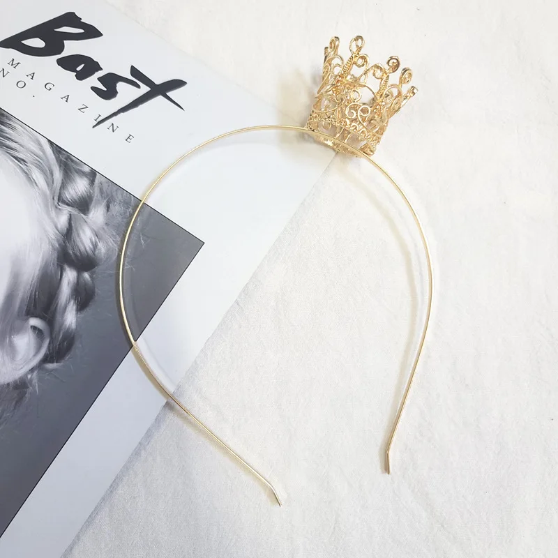 Factory Wholesale New Arrival Cute Princess Baby Crown Hair Accessories Kids Alloy Crown Headband For Girls