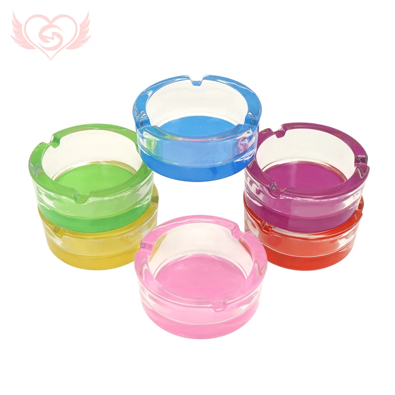 Mengsweetlove vape Drop resistant cigar ashtray glass clear with any colors