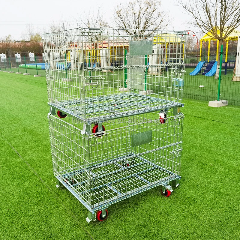 demountable folding Industrial customized transporting Wire Baskets