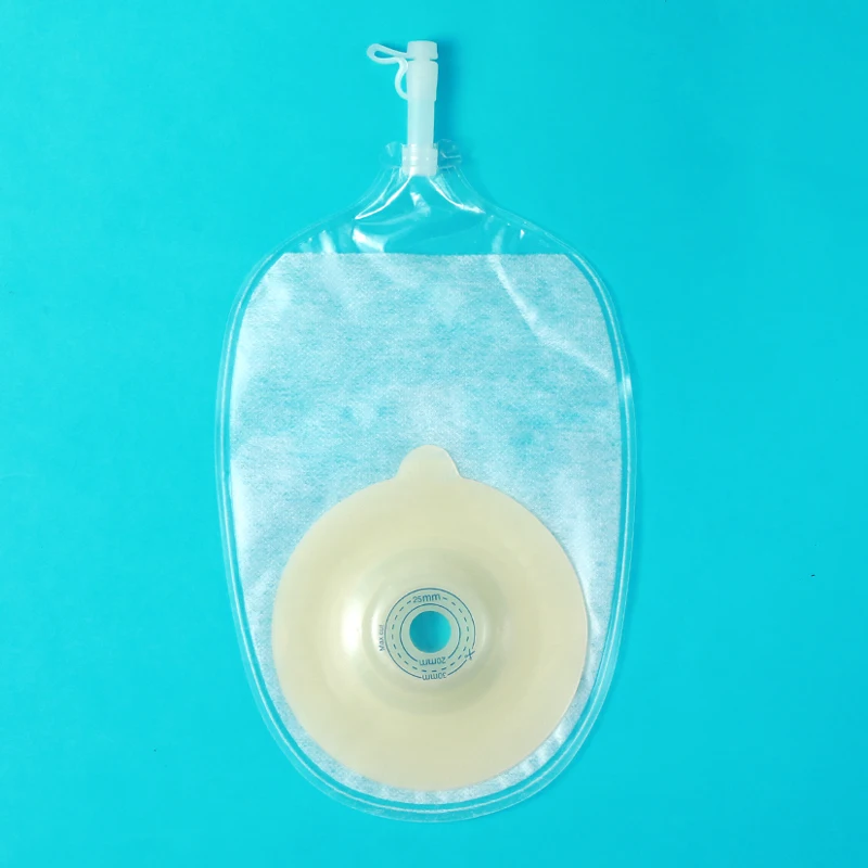 Non Woven Fabric Ostomy Colostomy Bag one piece Medical Adhesive Drainable Ostomy Bag With Clamp Colostomy Pouch