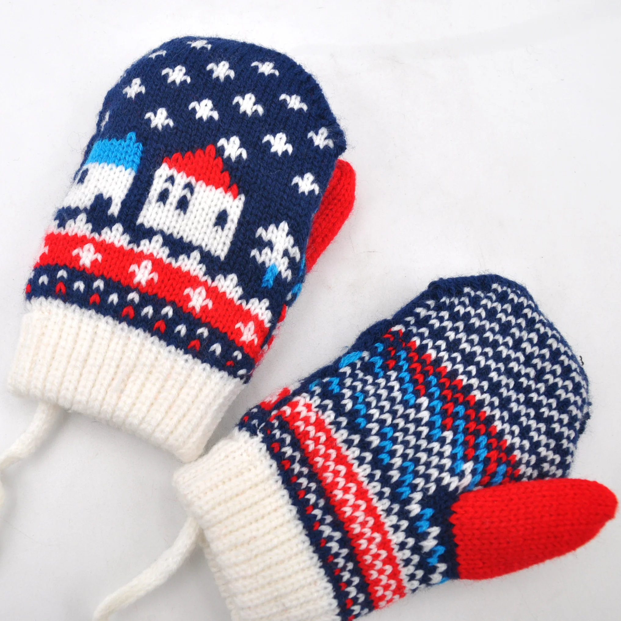 OEM Acrylic Wool Knitted Mittens Baby Winter Glove Knit Mitten Cotton Gloves Mitten
