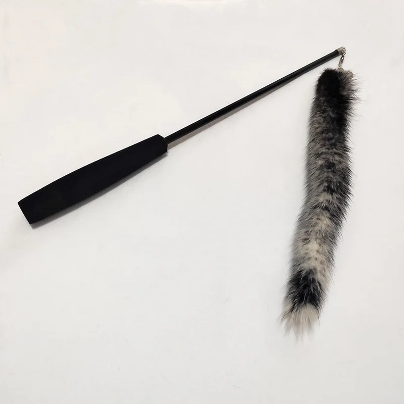 Wholesale Retractable Replaceable Fox Tail Feather Material Cat Toy Fishing Rod