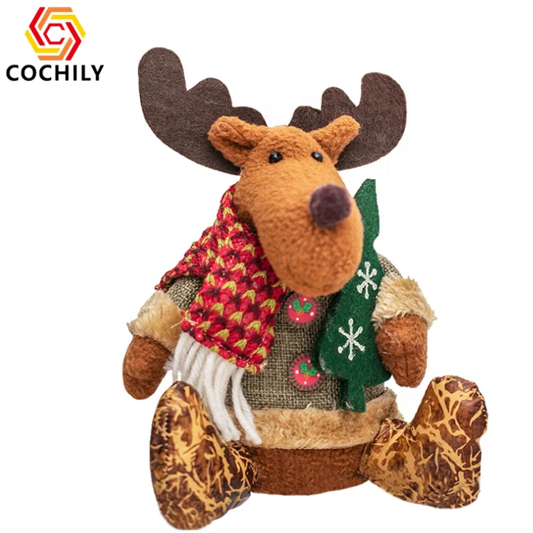 Custom Christmas plush doll Snowman Santa reindeer plush toy stuffed animal Snowman toy for holiday gift