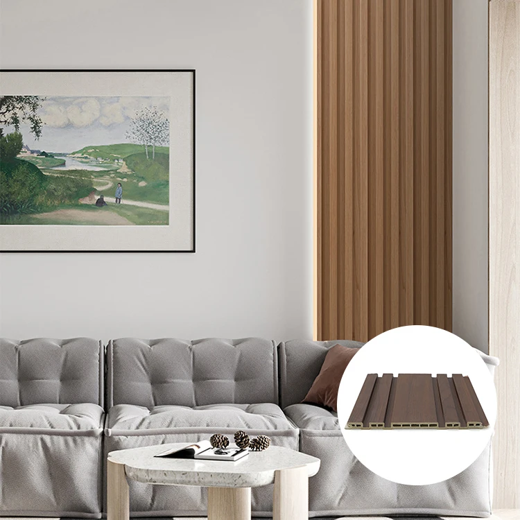 Manufacturer Regular Witop Decor Brown Wooden Grains 219*28 Wall Lining Wpc Wall Cladding For Dinning Room