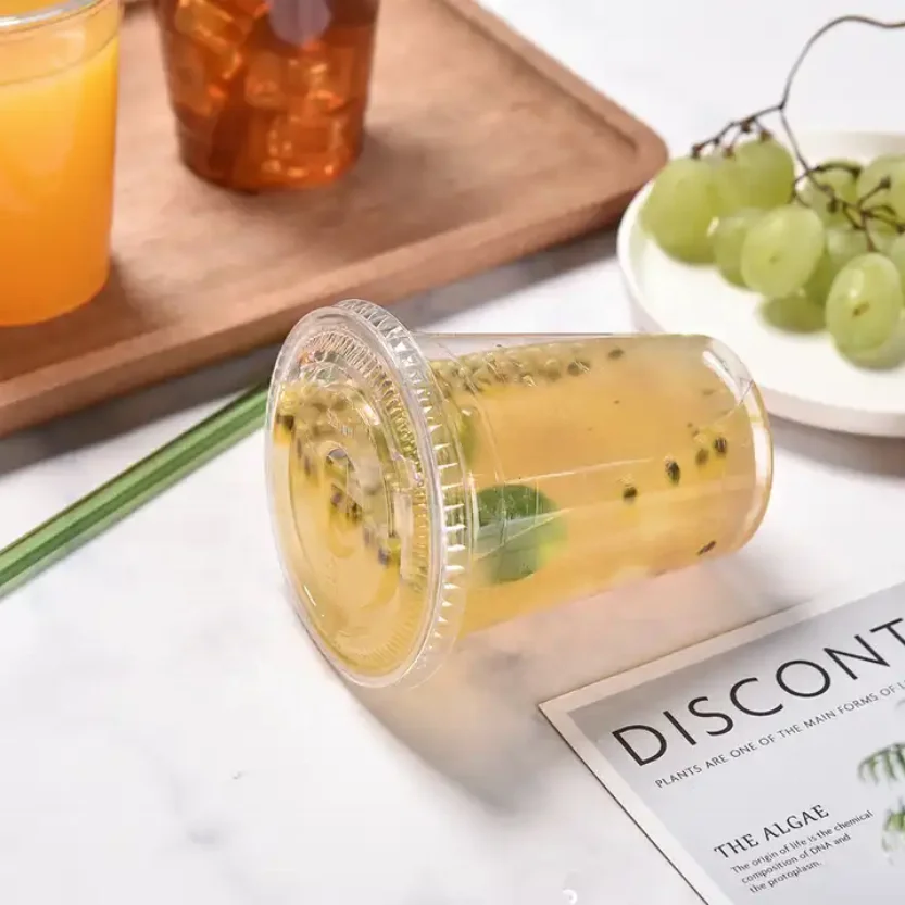 Disposable  Biodegradable Mini PLA Portion Cup With Flat Lid 30ml Plastic Tasting Cup Polylactic acid  cup