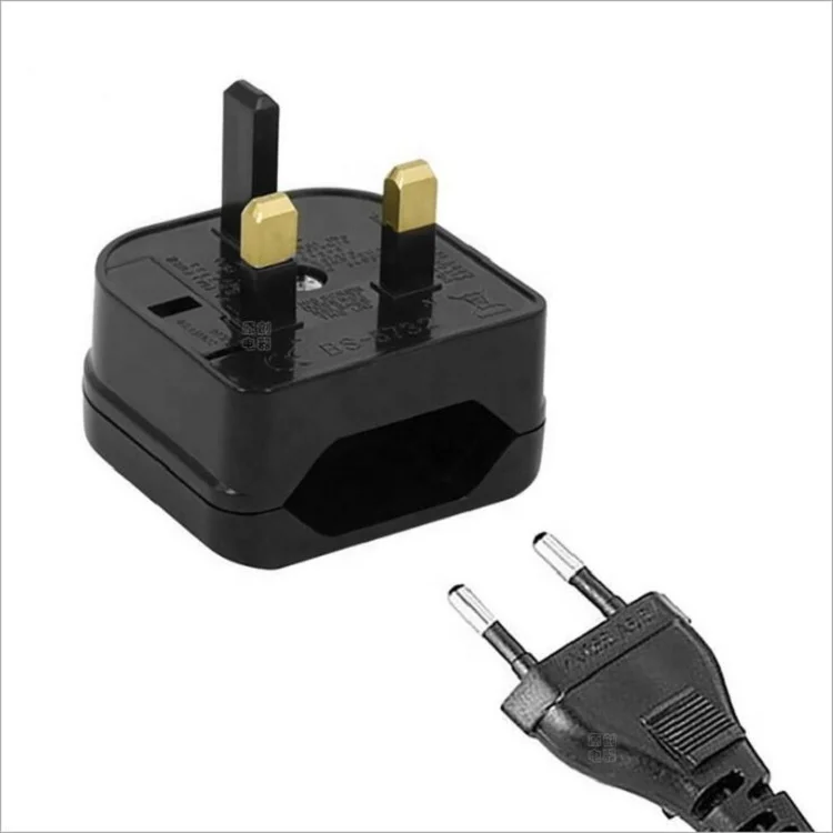 2020 Hot Sales Travel adapter EU to UK power adaptor 2 prong to 3 prong conversion plug