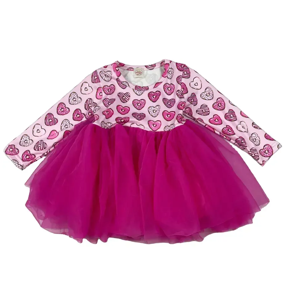 Qingli ODM Baby Girl Princess Dresses Children Girl Custom Flower Patchwork Tulle Party Dress