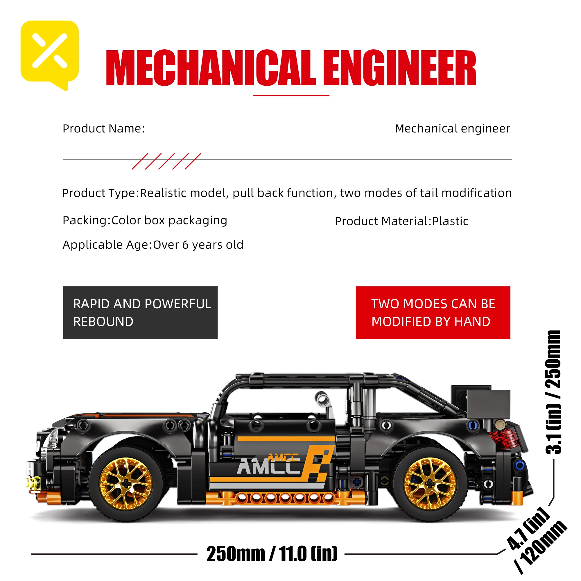 Super Cars DIY Technical Scale Model Building Block Set Pull-Back Motor Bricks for Kids and Adults Plastic Racing Cars Toy