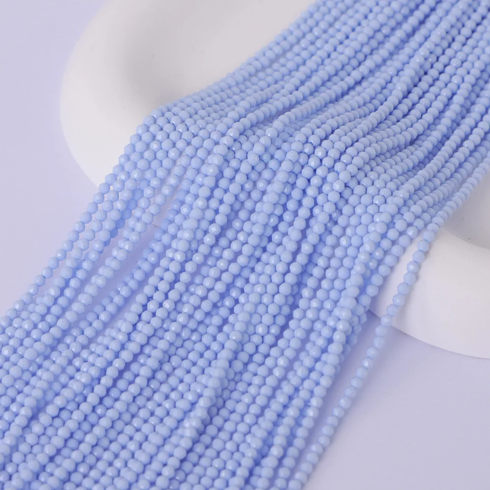 Crystal rare earth beads diy glossy fine beads 2mm,3mm rare earth blue green turquoise coral cut surface round beads scattered