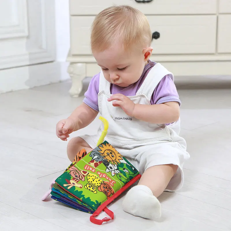 Baby Rattles Mobiles Toy Soft Animal Cloth Book Newborn Stroller Hanging Bebe Early Learning Educate Toys 0 12