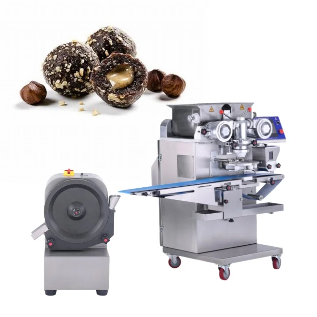 Chocolate Filled Energy Balls Production Line Protein Balls Encrusting Machine Sesame Balls Making Machine For Small Business