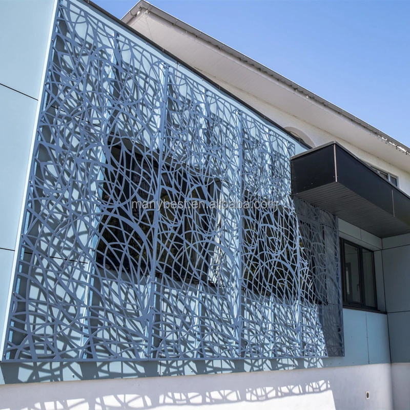 American style exterior facade perforated aluminum plates for exterior facades