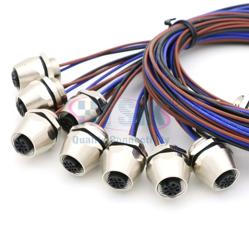 M12 2 3 4 5 6 8 12 17 contacts A B D X coding sensor plug Ethernet DeviceNet CC-link circular connector IP67 M12 connector